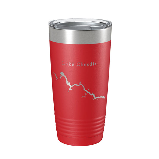 Lake Chesdin Map Tumbler Travel Mug Insulated Laser Engraved Coffee Cup Virginia 20 oz-10