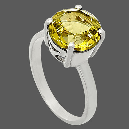 Fancy Cut Premium Natural Green Gold Ring size-7 R-1019 19-ER10233-2