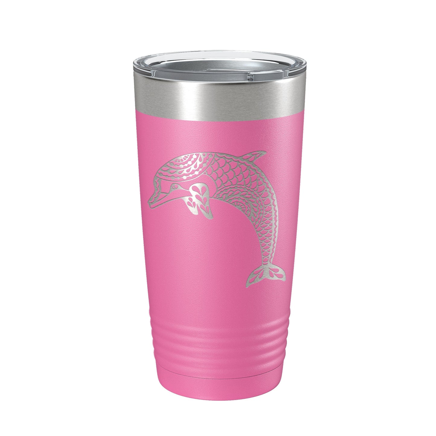 Dolphin Tumbler Zentangle Travel Mug Insulated Laser Engraved Coffee Cup 20 oz-11