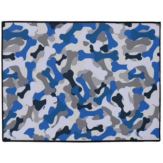 Bone Camo Blue Dog Mat-0