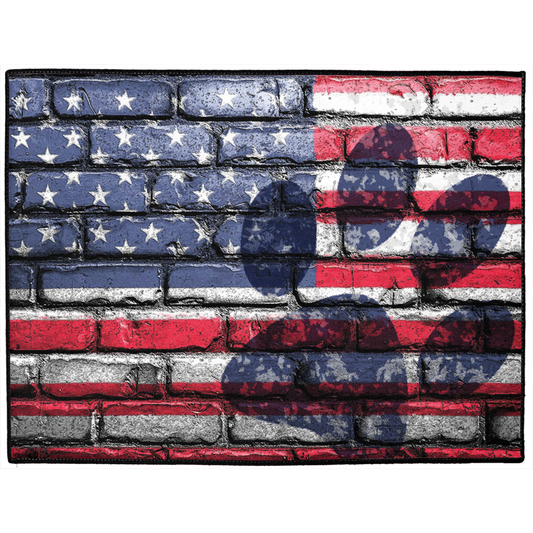 American Flag Dog Mat-0