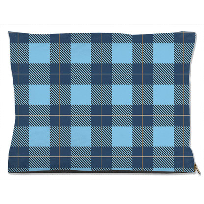 Plaid Blue Dog Bed-2