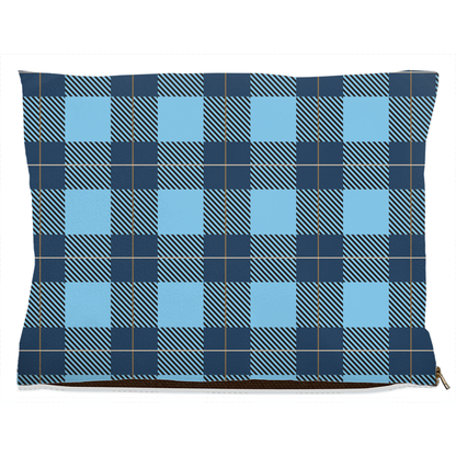 Plaid Blue Dog Bed-3