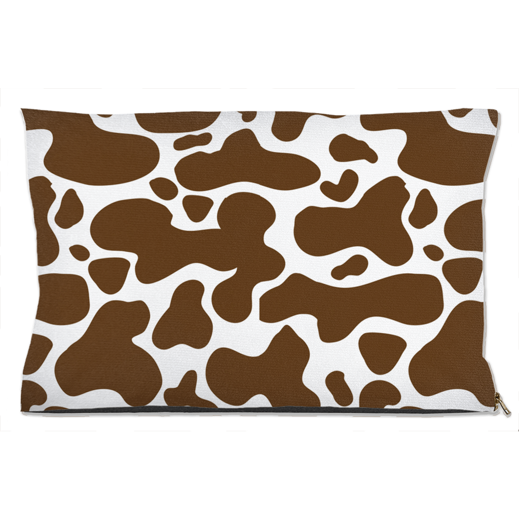 Cowhide Brown Dog Bed-0