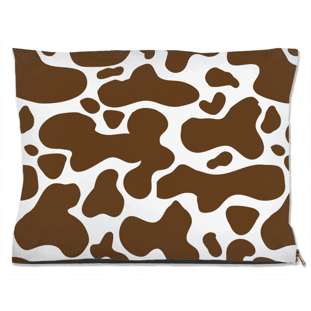 Cowhide Brown Dog Bed-2