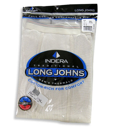 Indera Mens Big & Tall Long Sleeve Traditional Waffle Thermal Long John Pant, 19241-2