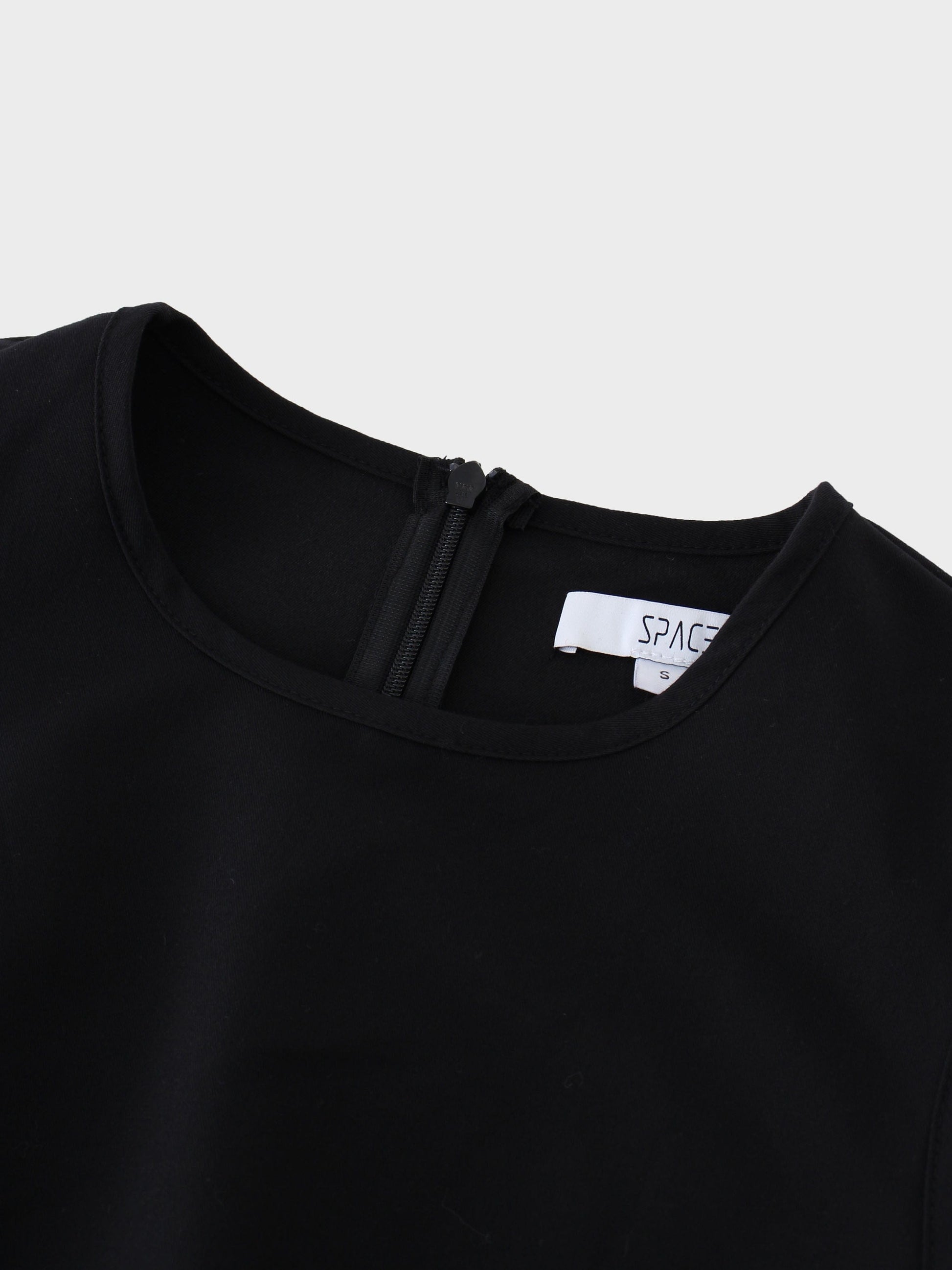 Pleated Slip Dress-Black-2