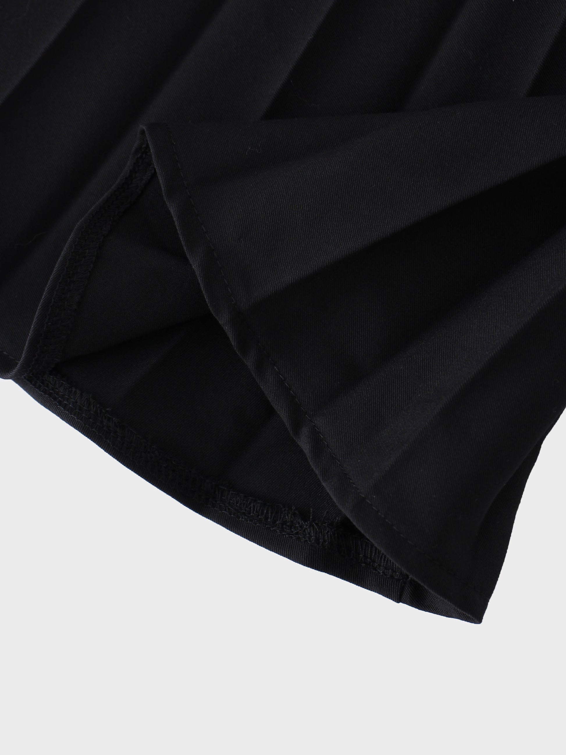 Pleated Slip Dress-Black-3