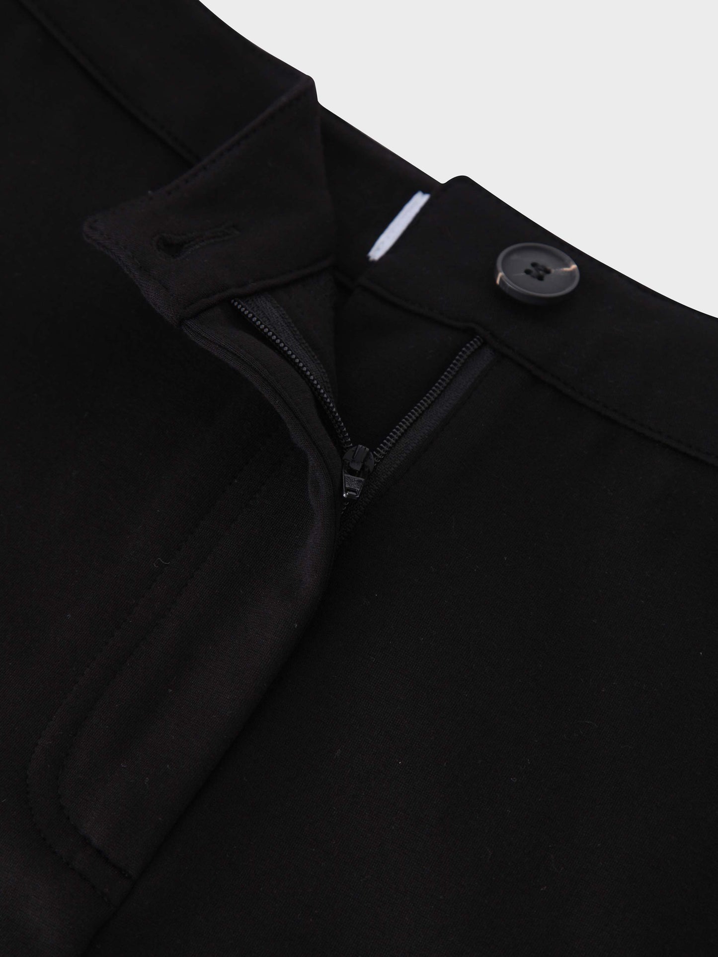 Basic Straight Ponte Skirt-Black-2