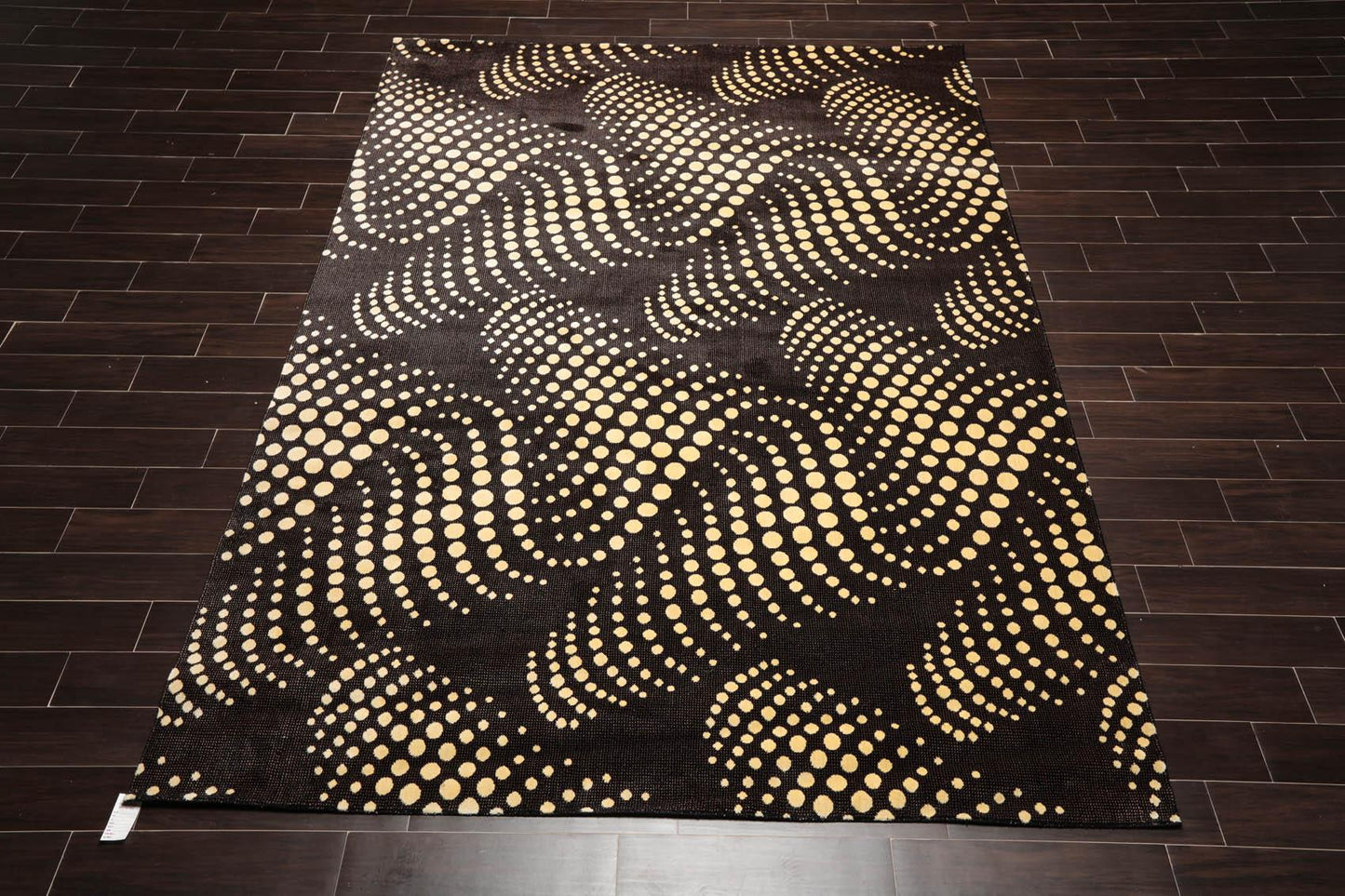 7'6" x 10'10" 100% New Zealand Wool Modern Oriental Area Rug Black-1