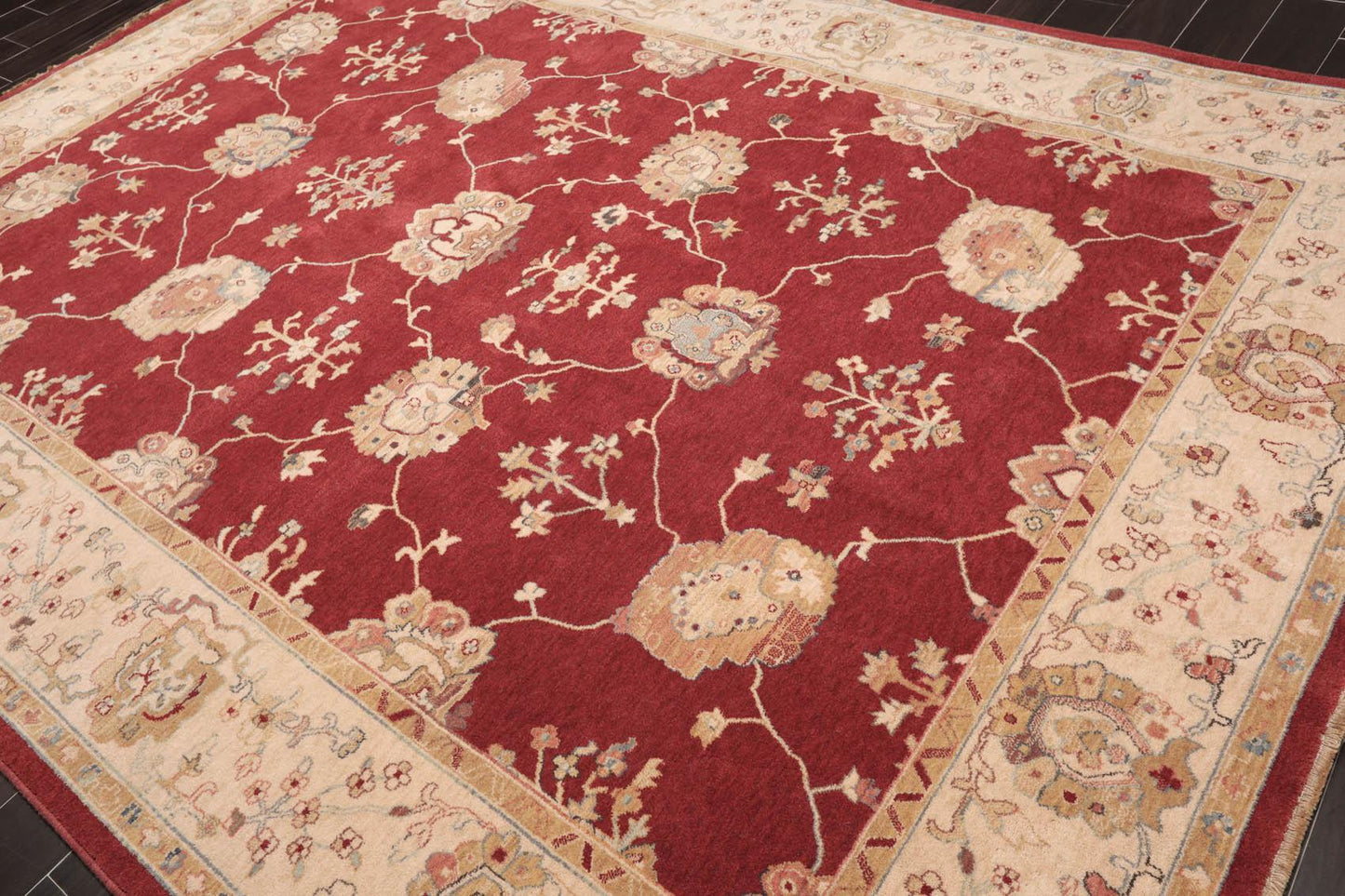 8'2"x11'8" Auth. Samarkand Coronado New Zealand Wool Area Rug Ruby Red-2