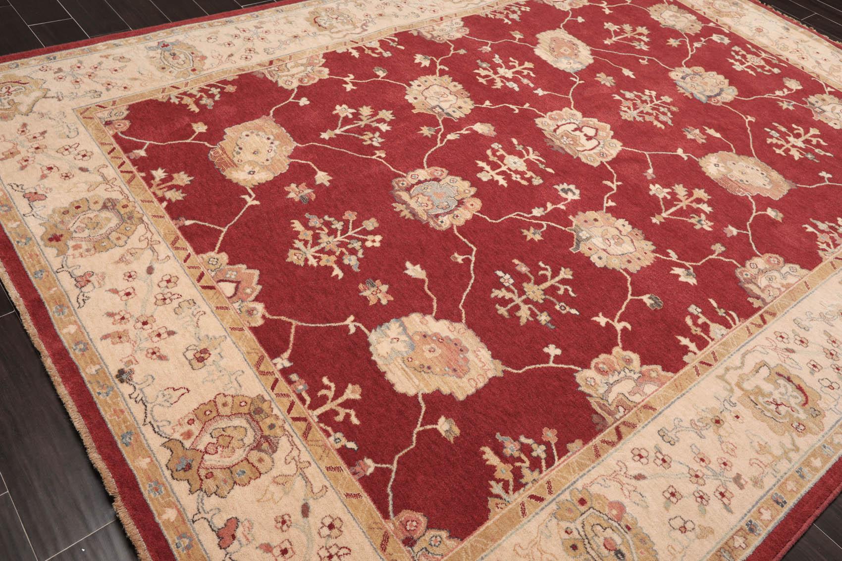 8'2"x11'8" Auth. Samarkand Coronado New Zealand Wool Area Rug Ruby Red-3