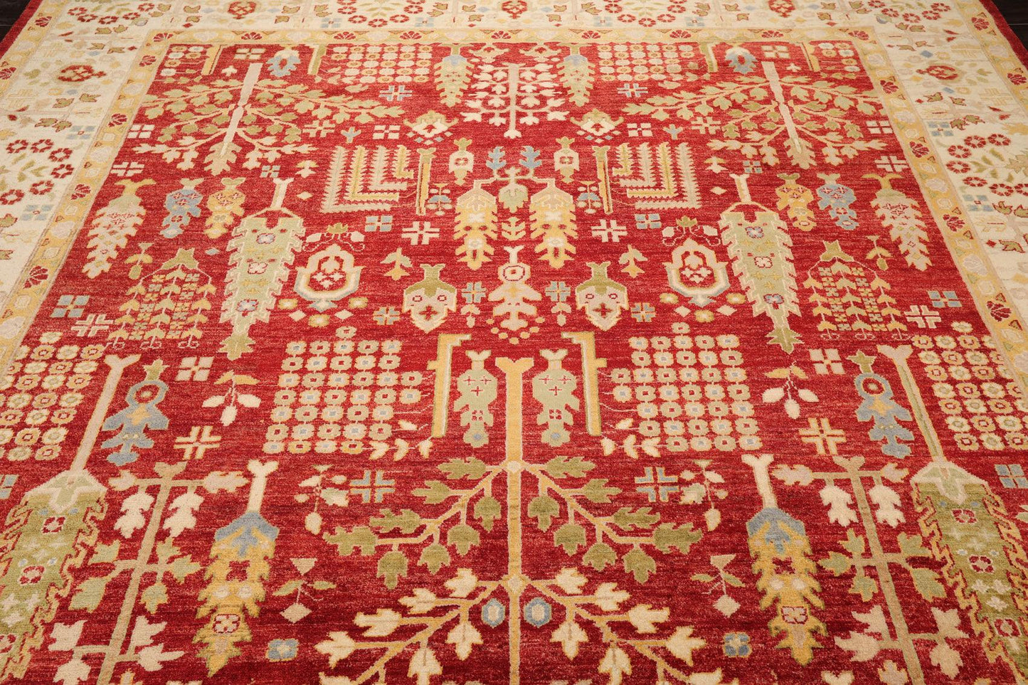 9'1" x 11'11" Hand Knotted 100% Wool Peshawar Traditional Oriental Area Rug Rust-4