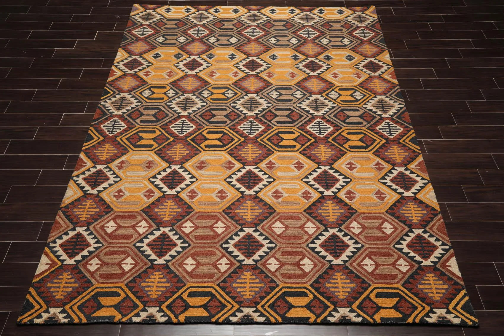 Handmade Multi Size 100% Wool Traditional Oriental Area Rug Gold-2