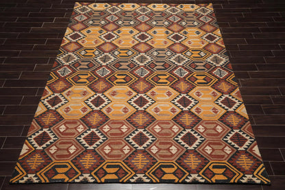 Handmade Multi Size 100% Wool Traditional Oriental Area Rug Gold-2