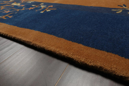 LoomBloom Multi Sizes Camel Hand Tufted  Chinese Art Deco New Zealand Wool Oriental Area Rug-4