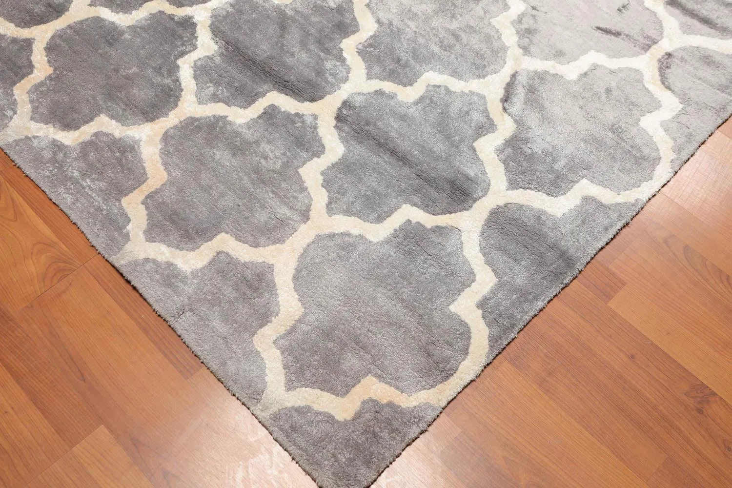 5' x 8' Handmade Bamboo Silk Traditional Oriental Area Rug Contemporary Gray-4