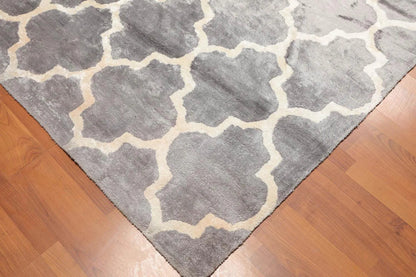 5' x 8' Handmade Bamboo Silk Traditional Oriental Area Rug Contemporary Gray-4