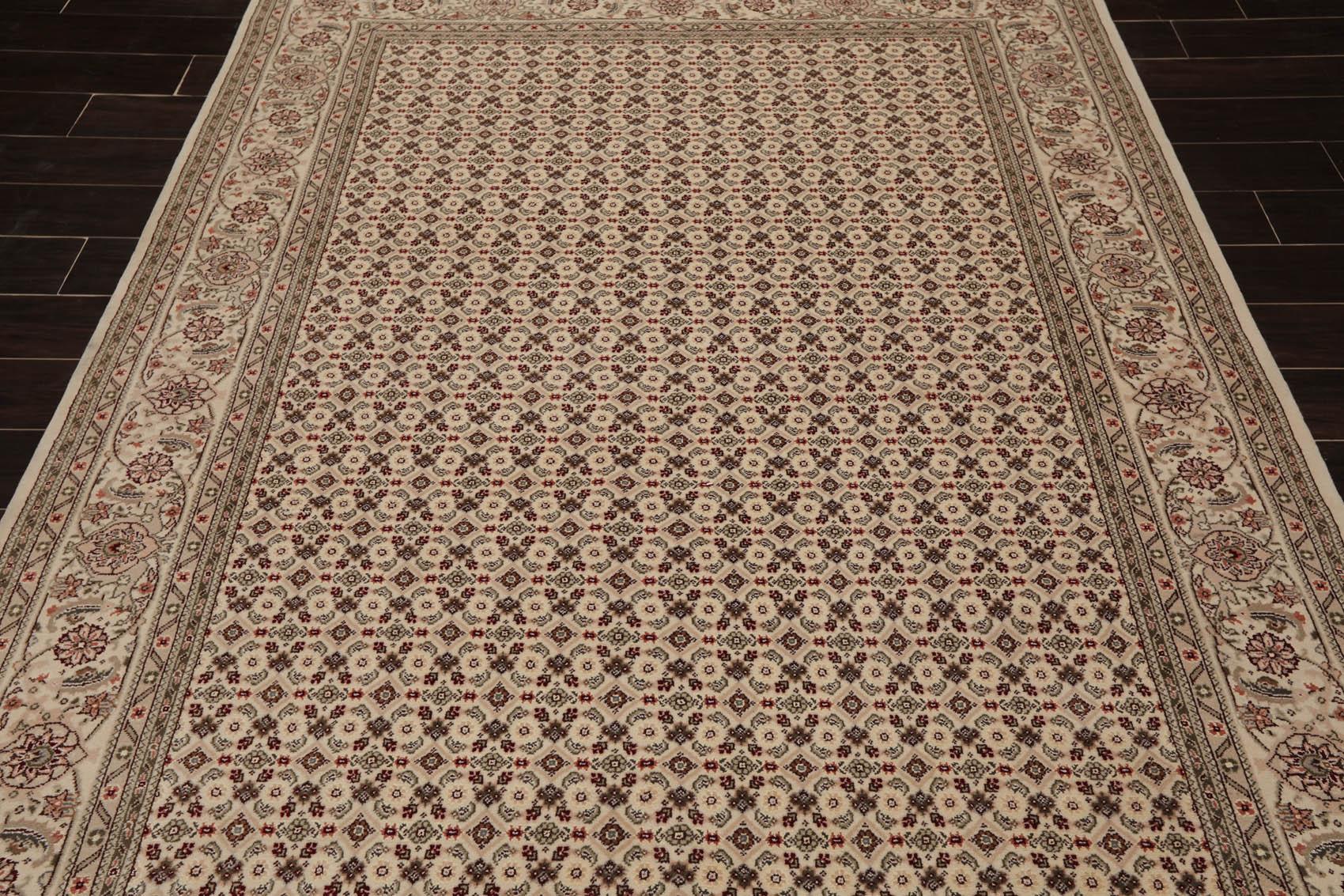 5'10" x 8'9" Hand Knotted Wool & Silk Traditional Oriental Area Rug Cream, Gray-4