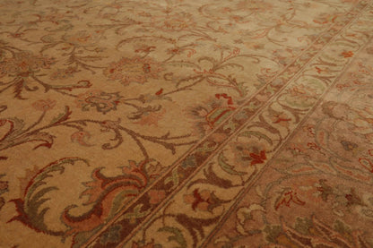 9x12 Tan, Taupe Hand Knotted Persian 100% Wool Traditional 250 KPSI Oriental Area Rug-3