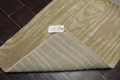 2’ x 3’ Hand Knotted Wool & Silk Modern Tibetan Oriental Area rug Gray-2