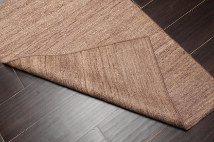 2' x 3' Hand Woven 100% Silk Modern Flatweave Kilim Oriental Area Rug Brown-3
