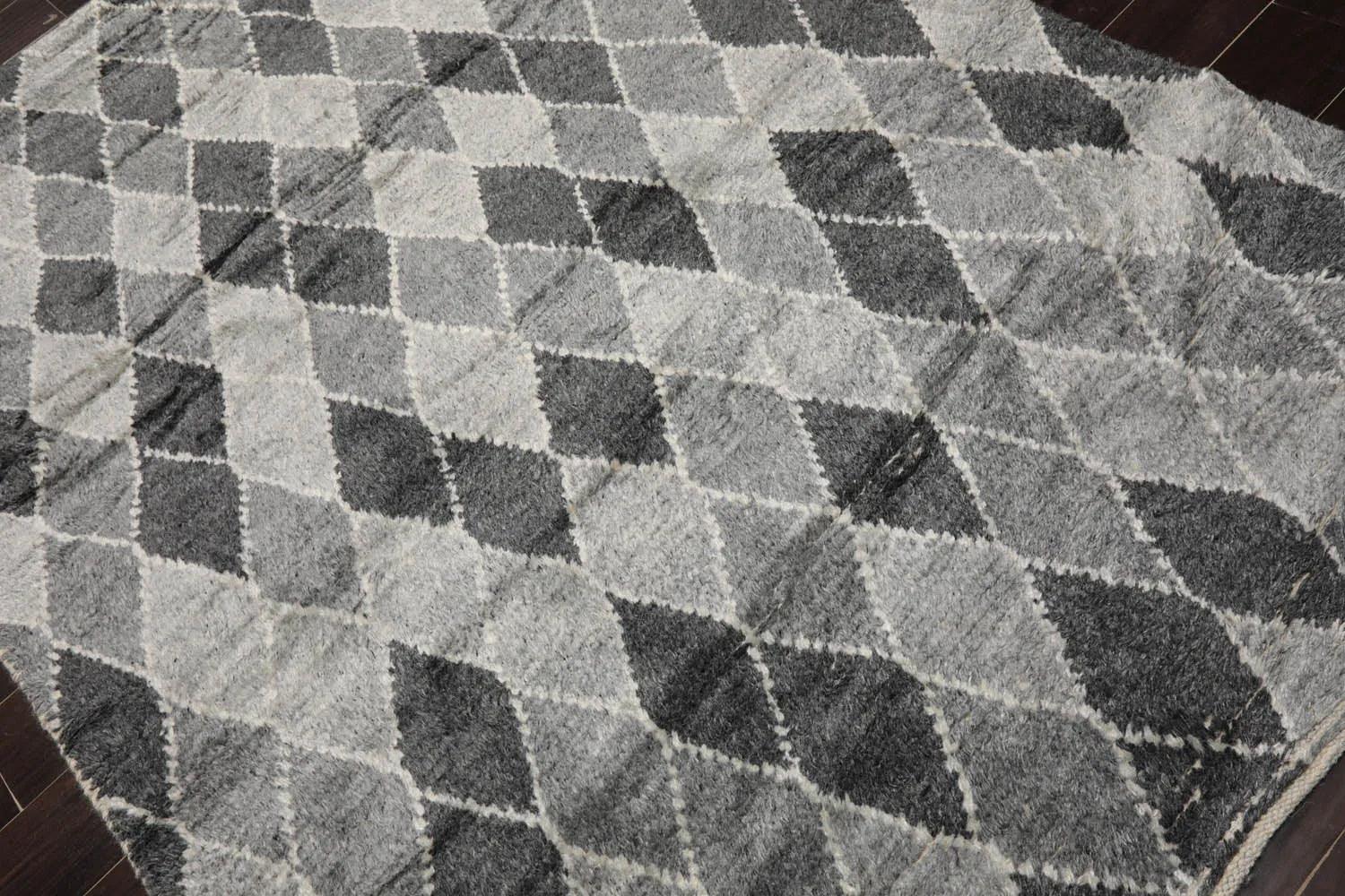 LoomBloom 5x8 Elegant Gray Tone On Tone Wool Oriental Area Rug-3
