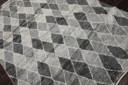 LoomBloom 5x8 Elegant Gray Tone On Tone Wool Oriental Area Rug-3