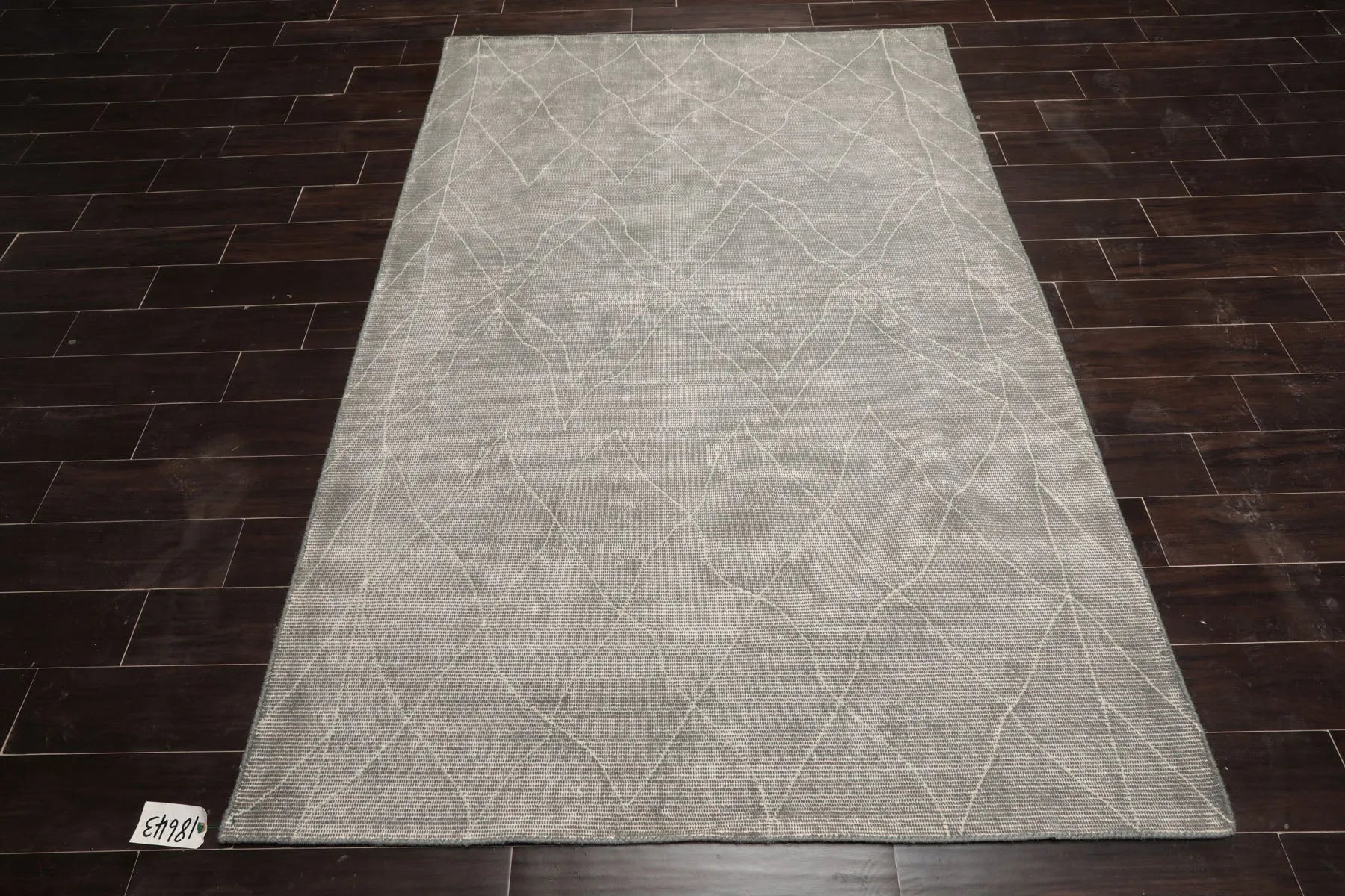 Hand Woven Rustic/Primitive Moroccan Wool Oriental Area Rug by LoomBloom 5x8-2