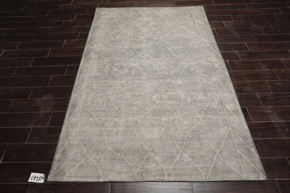 Hand Woven Rustic/Primitive Moroccan Wool Oriental Area Rug by LoomBloom 5x8-2