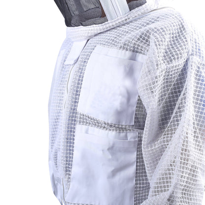 Beekeeping Bee Jacket 3 Layer Mesh Hood Beekeeping Jacket for Beekeeper-4