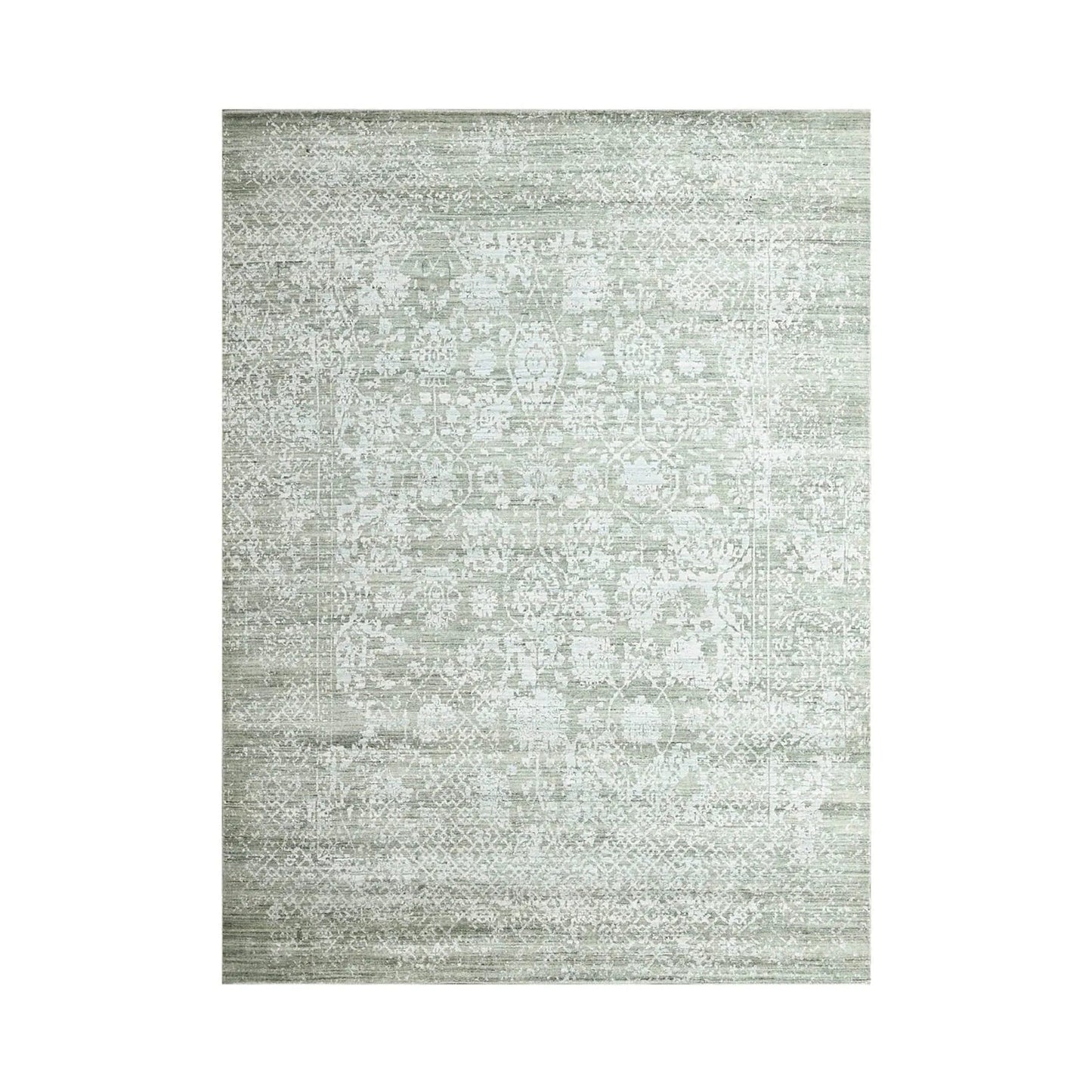 8x10 Gray, Beige Hand Knotted 100% Wool Modern & Contemporary Oriental Area Rug-1