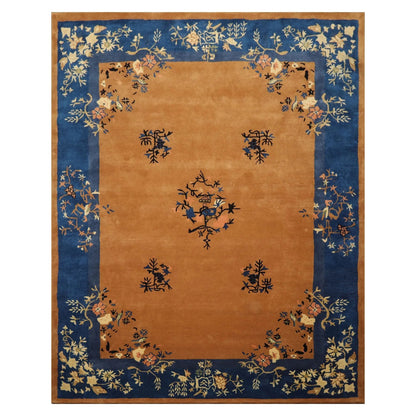 LoomBloom Multi Sizes Camel Hand Tufted  Chinese Art Deco New Zealand Wool Oriental Area Rug-1