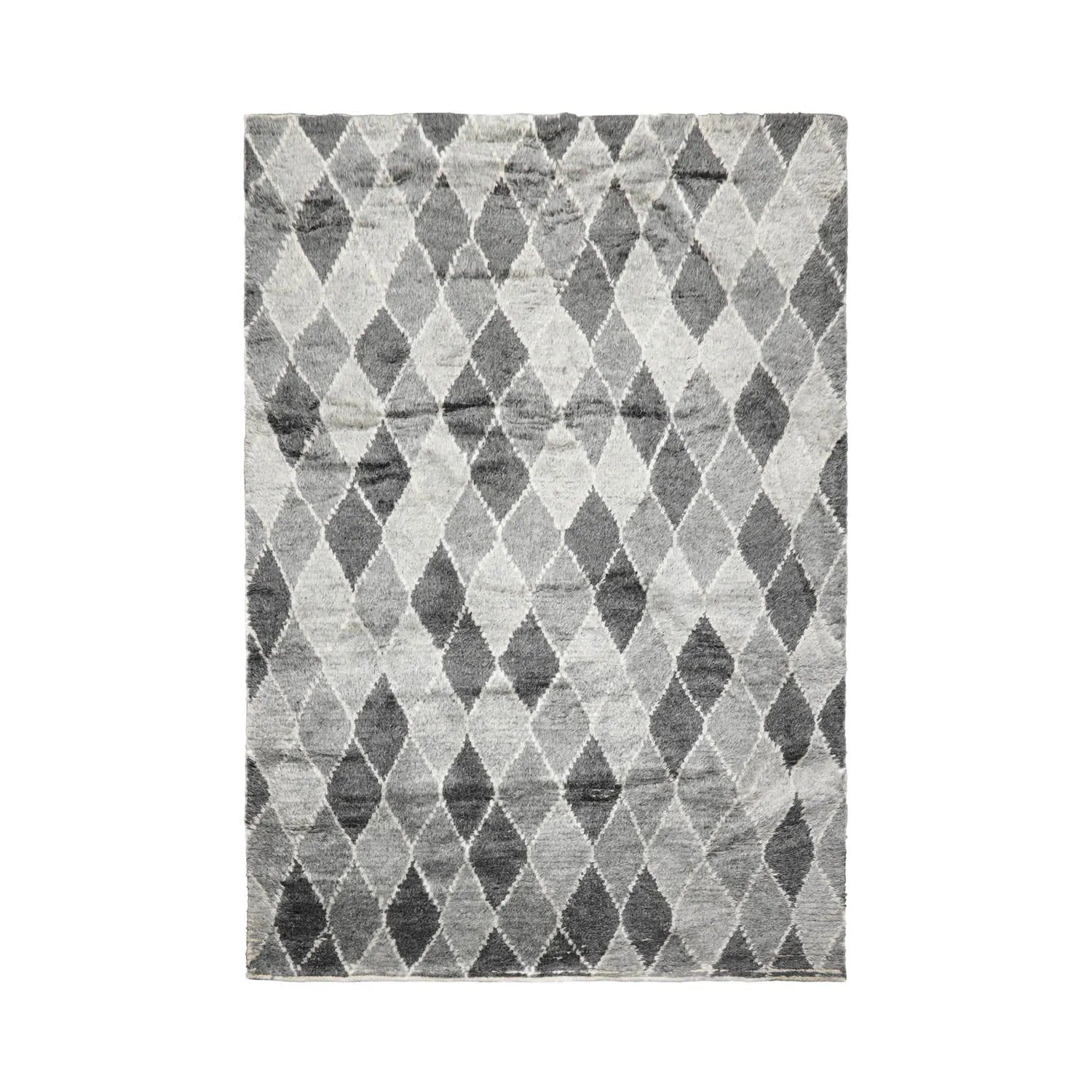 LoomBloom 5x8 Elegant Gray Tone On Tone Wool Oriental Area Rug-1