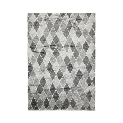 LoomBloom 5x8 Elegant Gray Tone On Tone Wool Oriental Area Rug-1