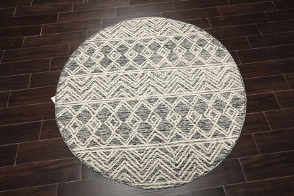 LoomBloom Multi Size Black Hand Tufted Transitional Geometric Wool Oriental Area Rug-8