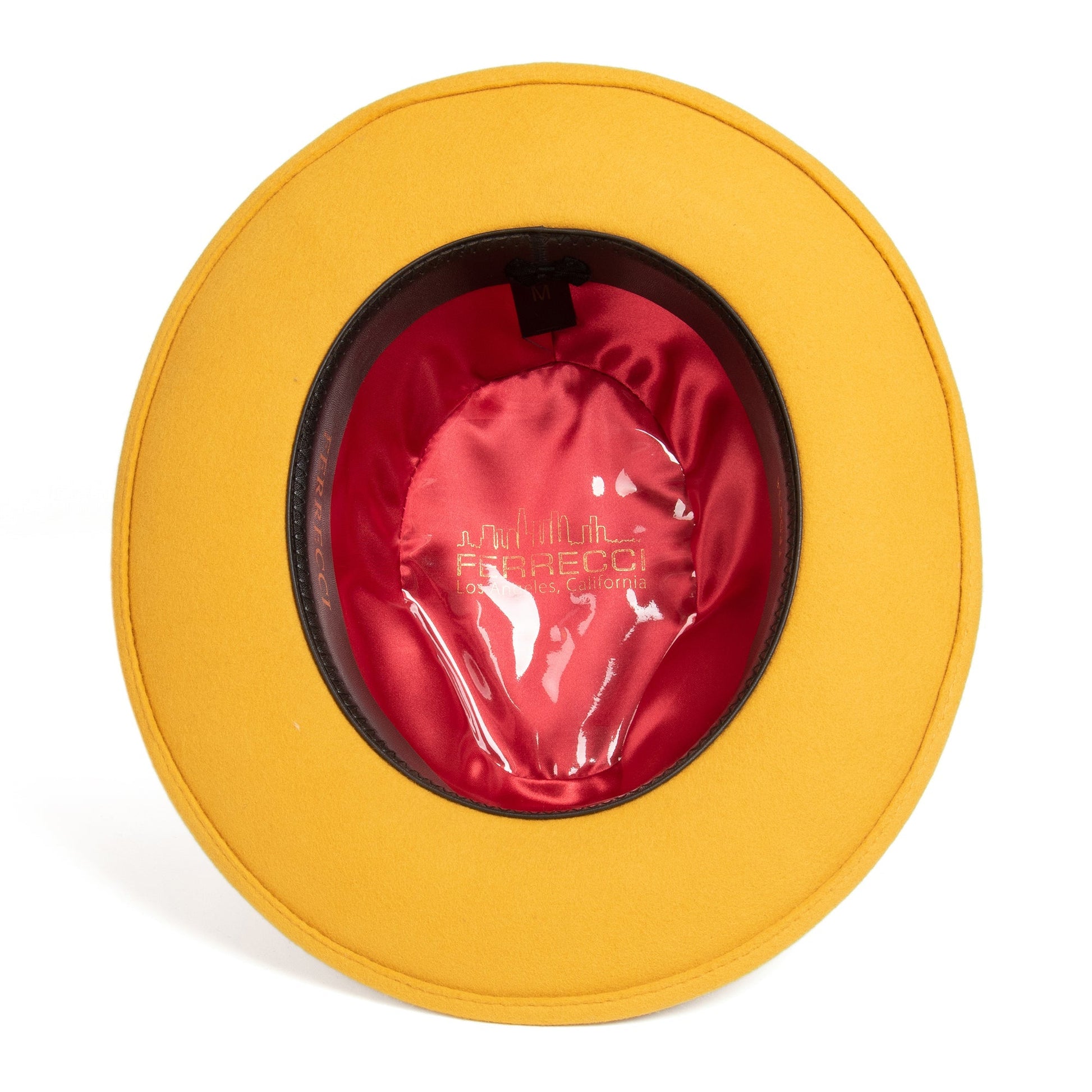 Crushable Mustard 100% Australian Wool Fedora Hat-3