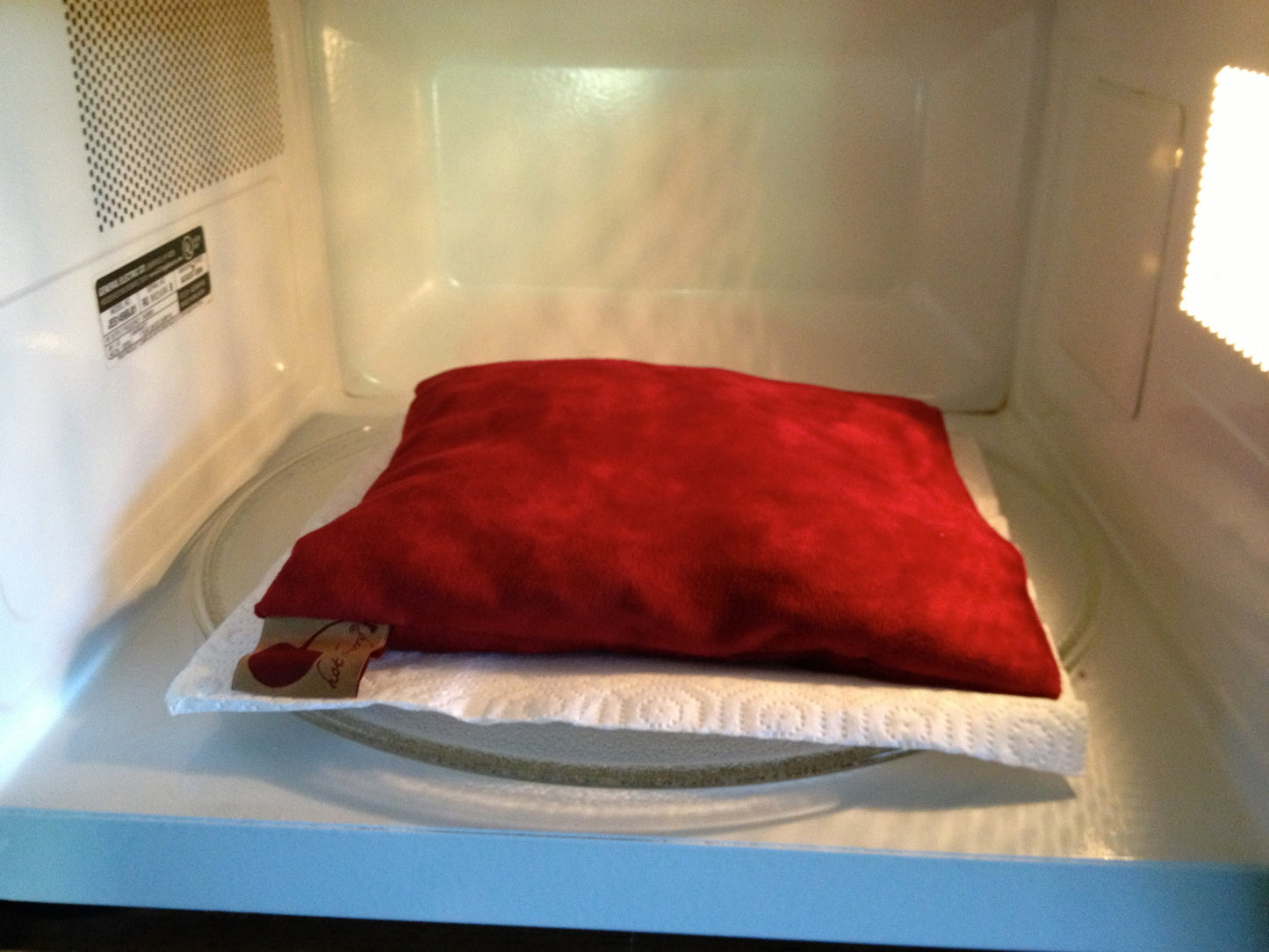 Hot Cherry Square Pillow in Plush Red Ultra-Suede-2