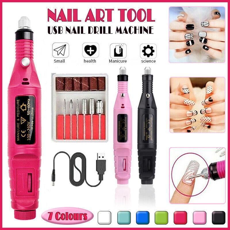 Electric Nail Drill Bits 12File Tool Set Machine Acrylic Art Manicure Pen Shaper-0