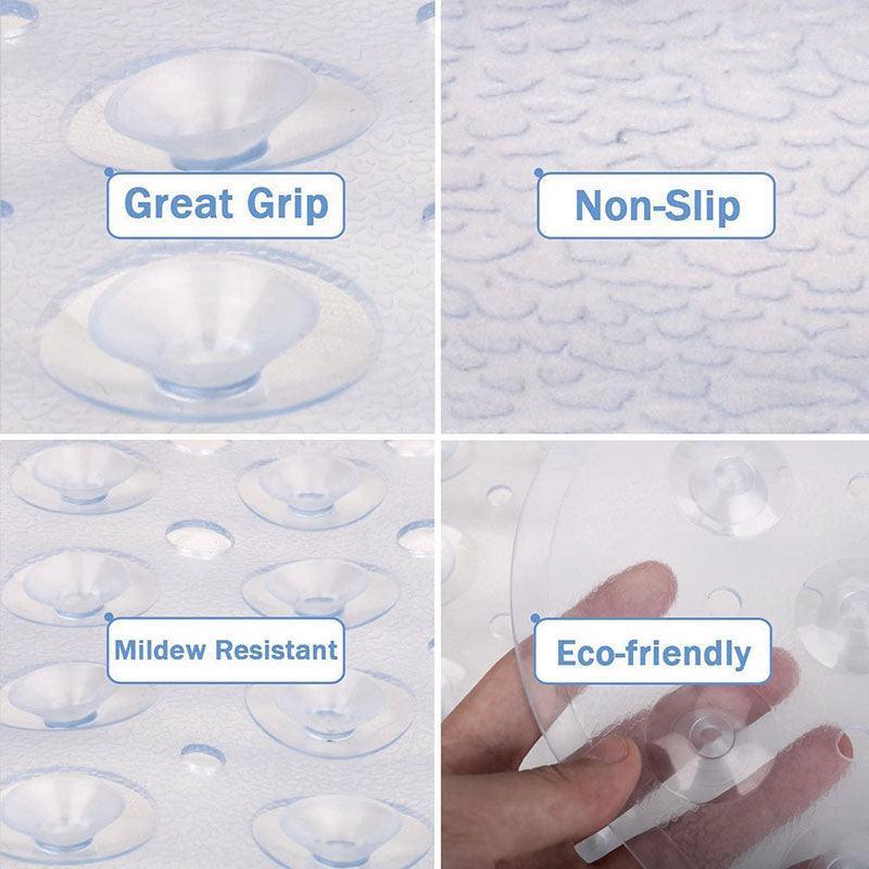 Non Slip Shower Mat for Bathtub Floor with Suction Cups 100x40cm-2