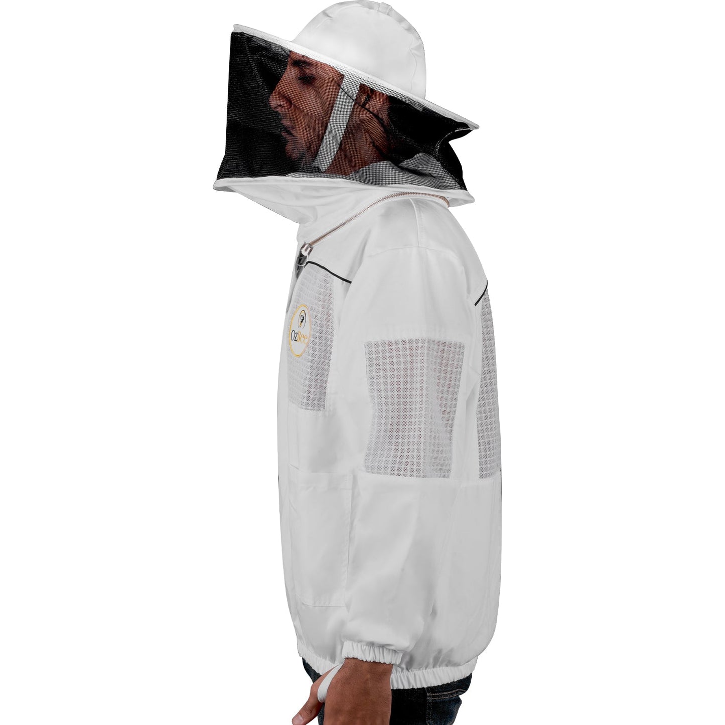 Beekeeping Bee Cotton Semi Ventilated Round head Jacket  Protective Gear-1