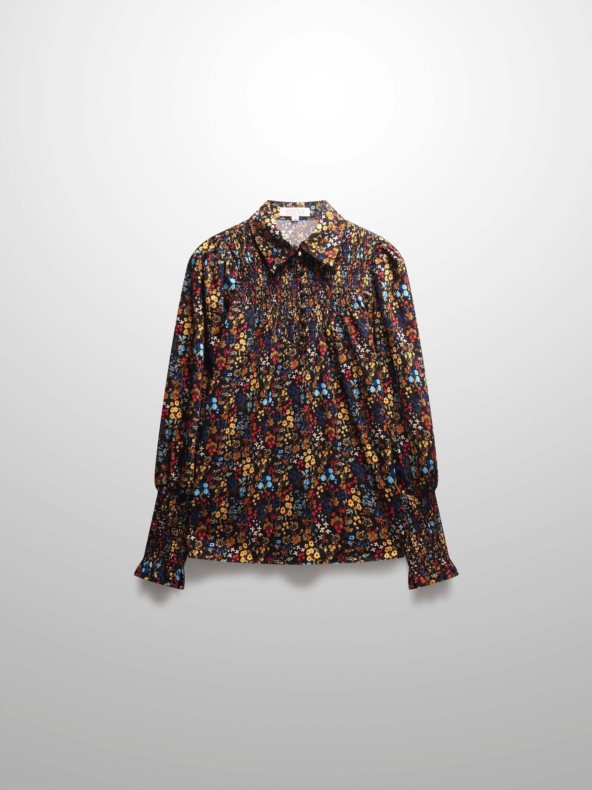 Smocked Blouse-Colored Floral-0