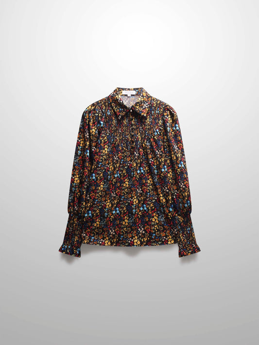 Smocked Blouse-Colored Floral-0