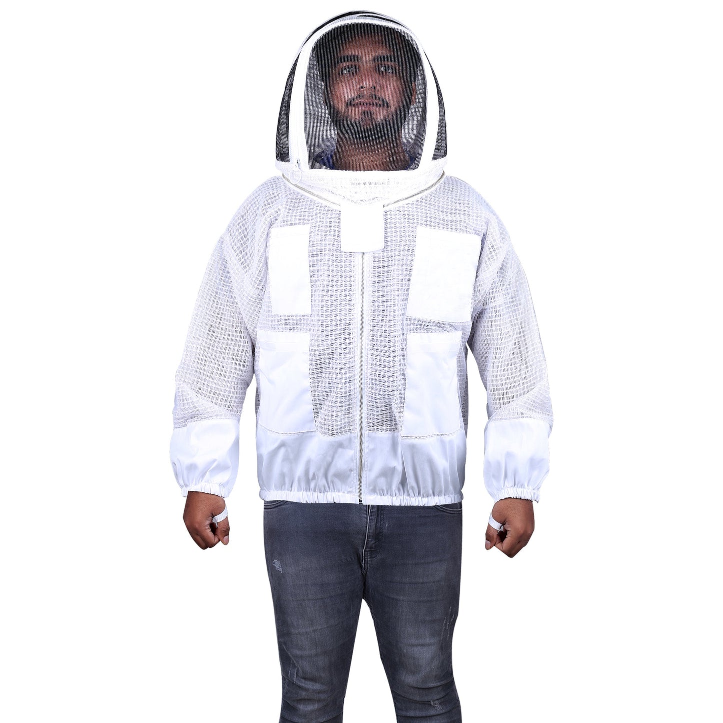 Beekeeping Bee Jacket 3 Layer Mesh Hood Beekeeping Jacket for Beekeeper-0