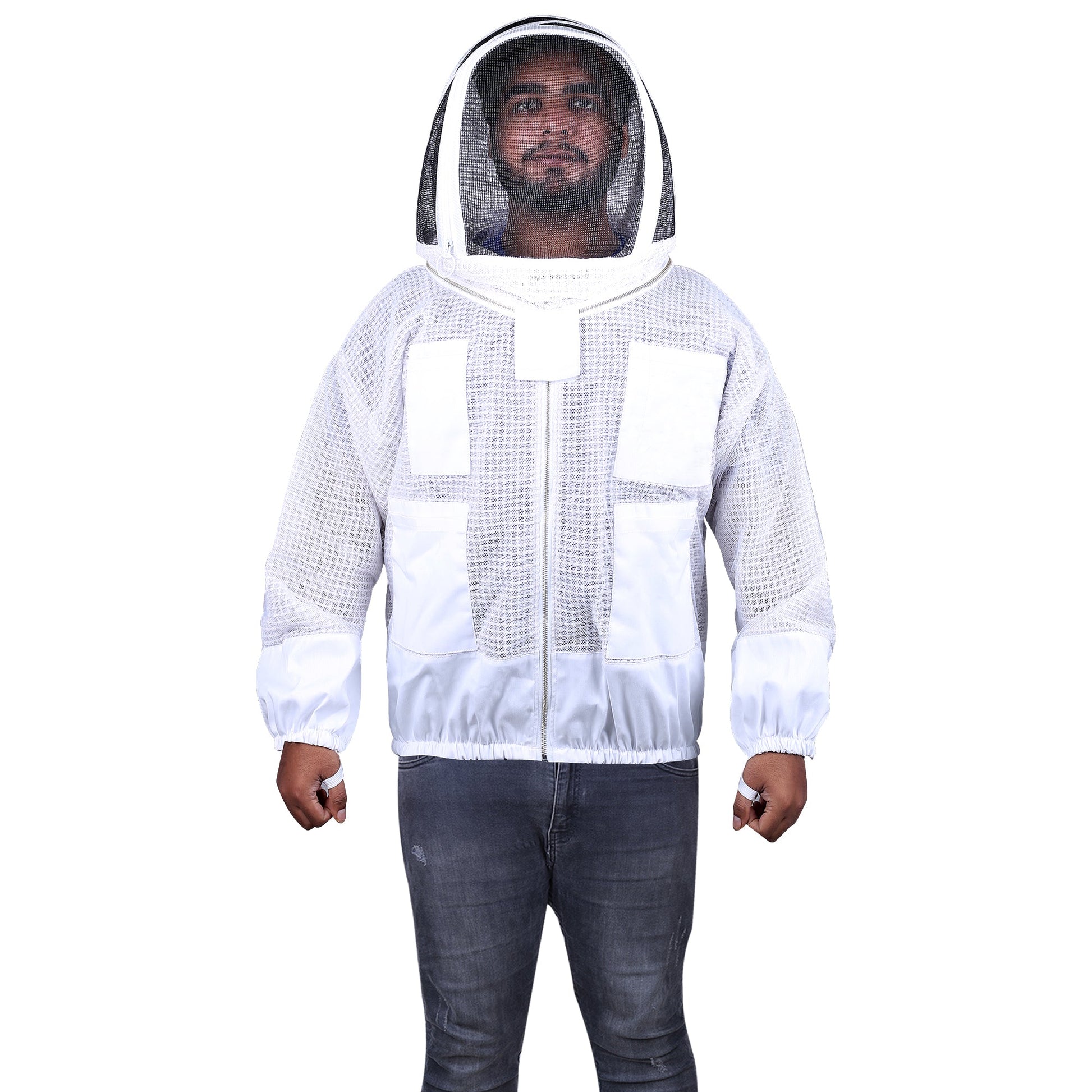 Beekeeping Bee Jacket 3 Layer Mesh Hood Beekeeping Jacket for Beekeeper-0