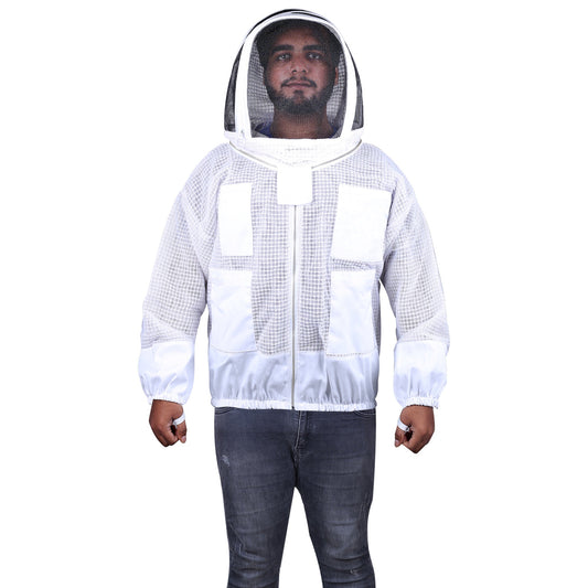 Beekeeping Bee Jacket 3 Layer Mesh Hood Beekeeping Jacket for Beekeeper-0
