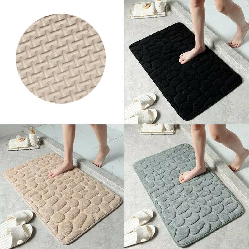 50x80cm 3D Super Absorbent Non-Slip Bath Mat with Memory Foam for Bathroom Use-2