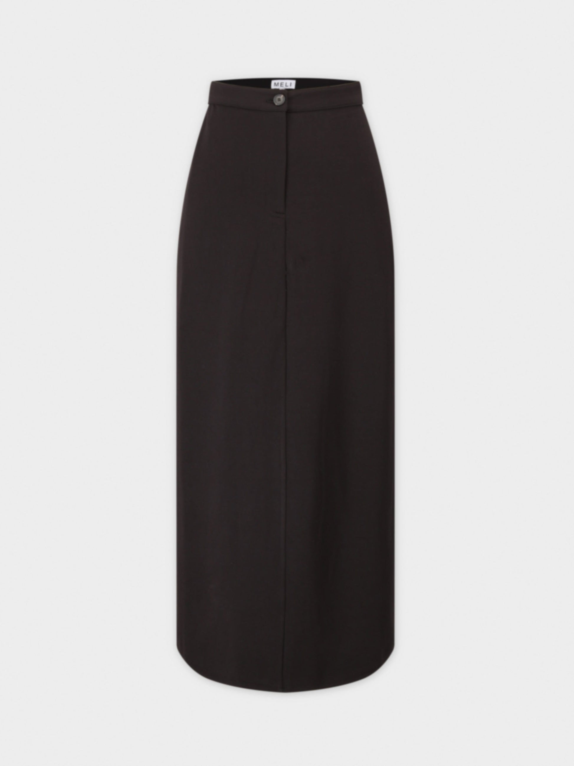 Basic Straight Ponte Skirt-Black-0