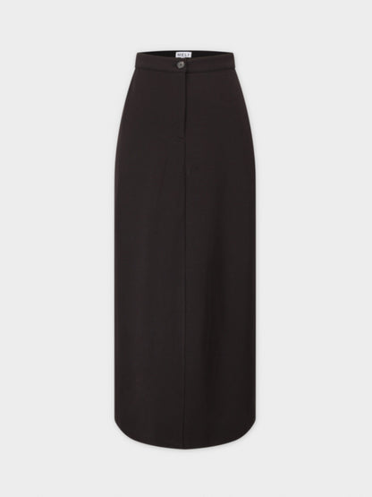Basic Straight Ponte Skirt-Black-0