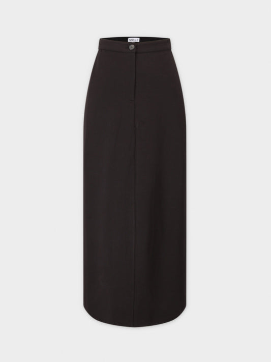 Basic Straight Ponte Skirt-Black-0